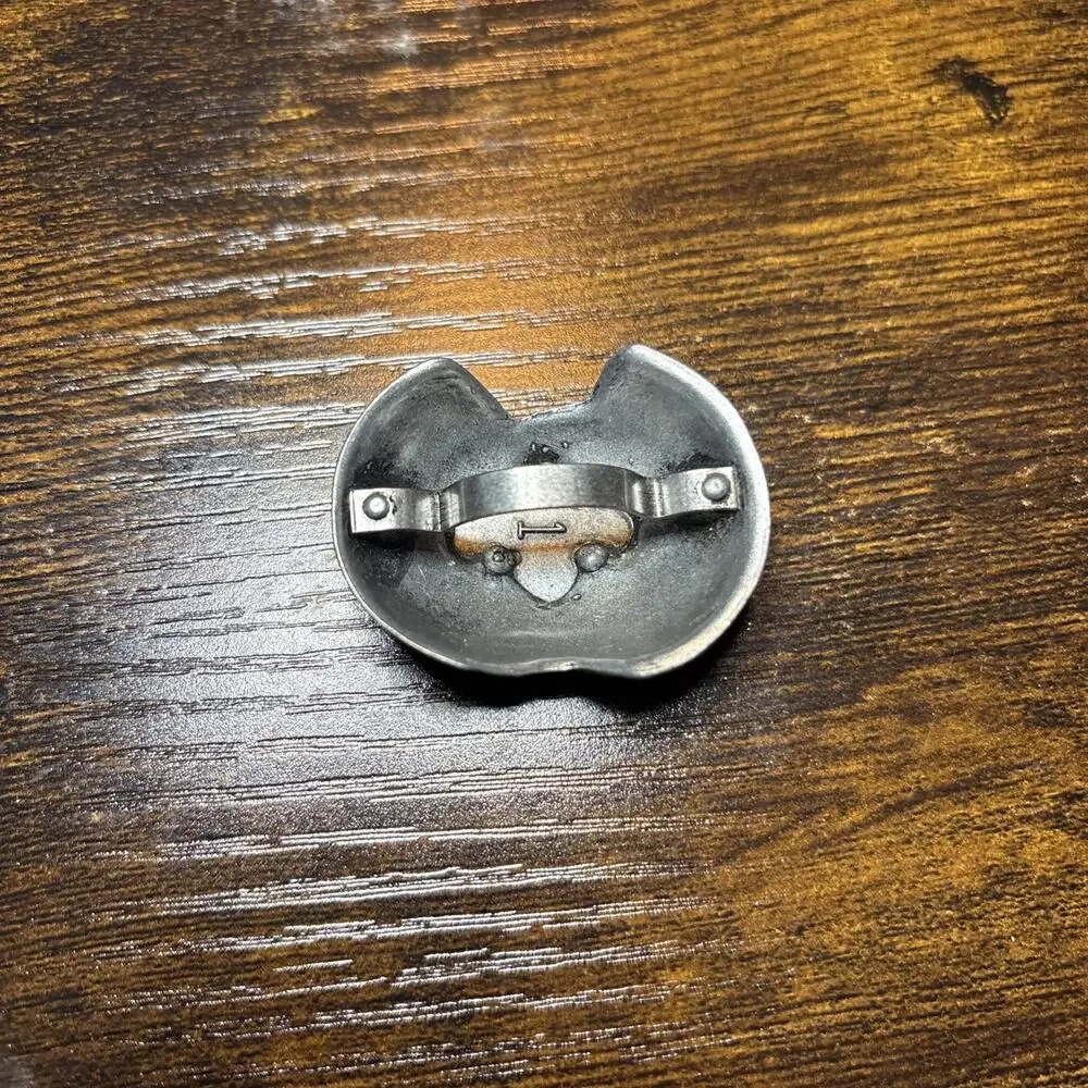 Vintage Boy Scouts America Neckerchief Slide Silvertone Eagle Emblem Fastener